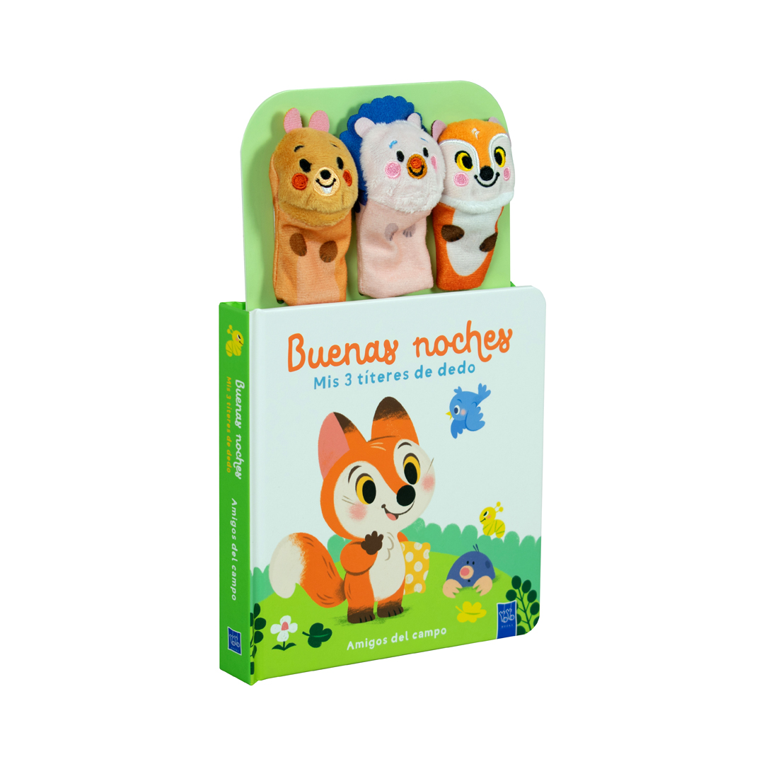 Cuento infantil Buenas noches mis 3 titeres de dedo Amigos del campo - 9789465057989