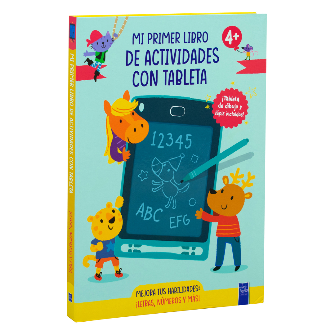 Libro infantil con tableta Mi primer libro de actividades con tableta 4+ ¡Letras, números y más! (Aqua) - 9789465056906