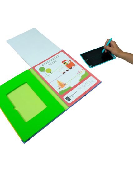 Libro infantil con tableta Mi primer libro de actividades con tableta 5+ ¡Escribe, cuenta y más! (Amarillo) - 9789465056876-1