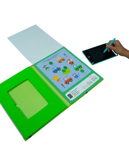 Libro infantil con tableta Mi primer libro de actividades con tableta 5+ ¡Escribe, cuenta y más! (Violeta) - 9789465056883-1