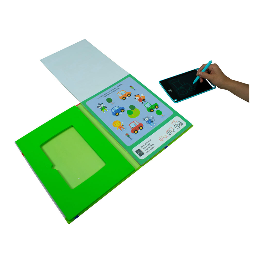 Libro infantil con tableta Mi primer libro de actividades con tableta 5+ ¡Escribe, cuenta y más! (Violeta) - 9789465056883-1