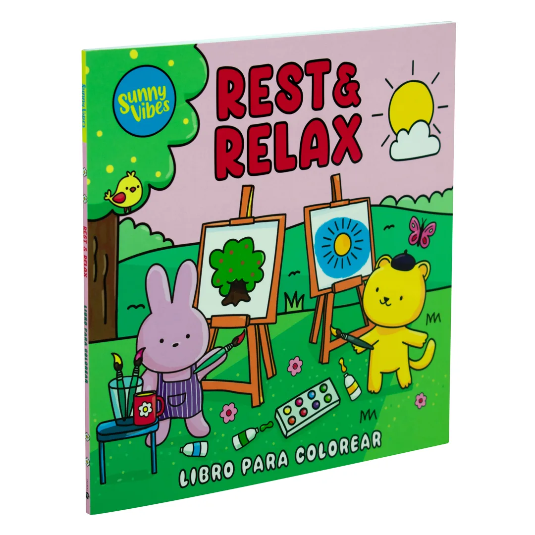 Libro para Colorear Sunny Vibes Rest & Relax - 9786075773223