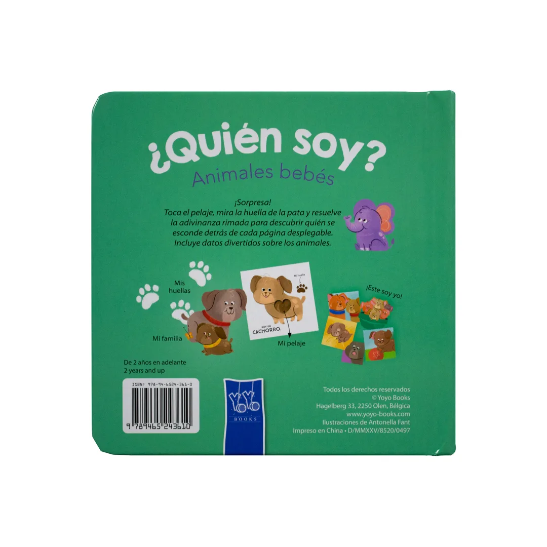 Libro Infantil con Textura ¿Quién Soy Animales Bebés - 9789465243610-3