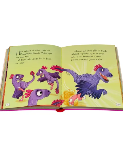 Cuento infantil con 384 páginas Mi primer libro de cuentos de Dinosaurios - 9786075325118-1