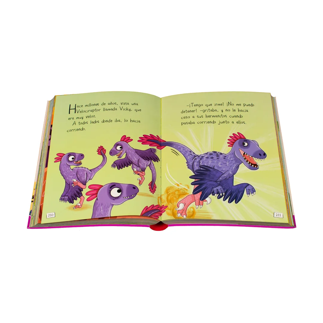 Cuento infantil con 384 páginas Mi primer libro de cuentos de Dinosaurios - 9786075325118-1