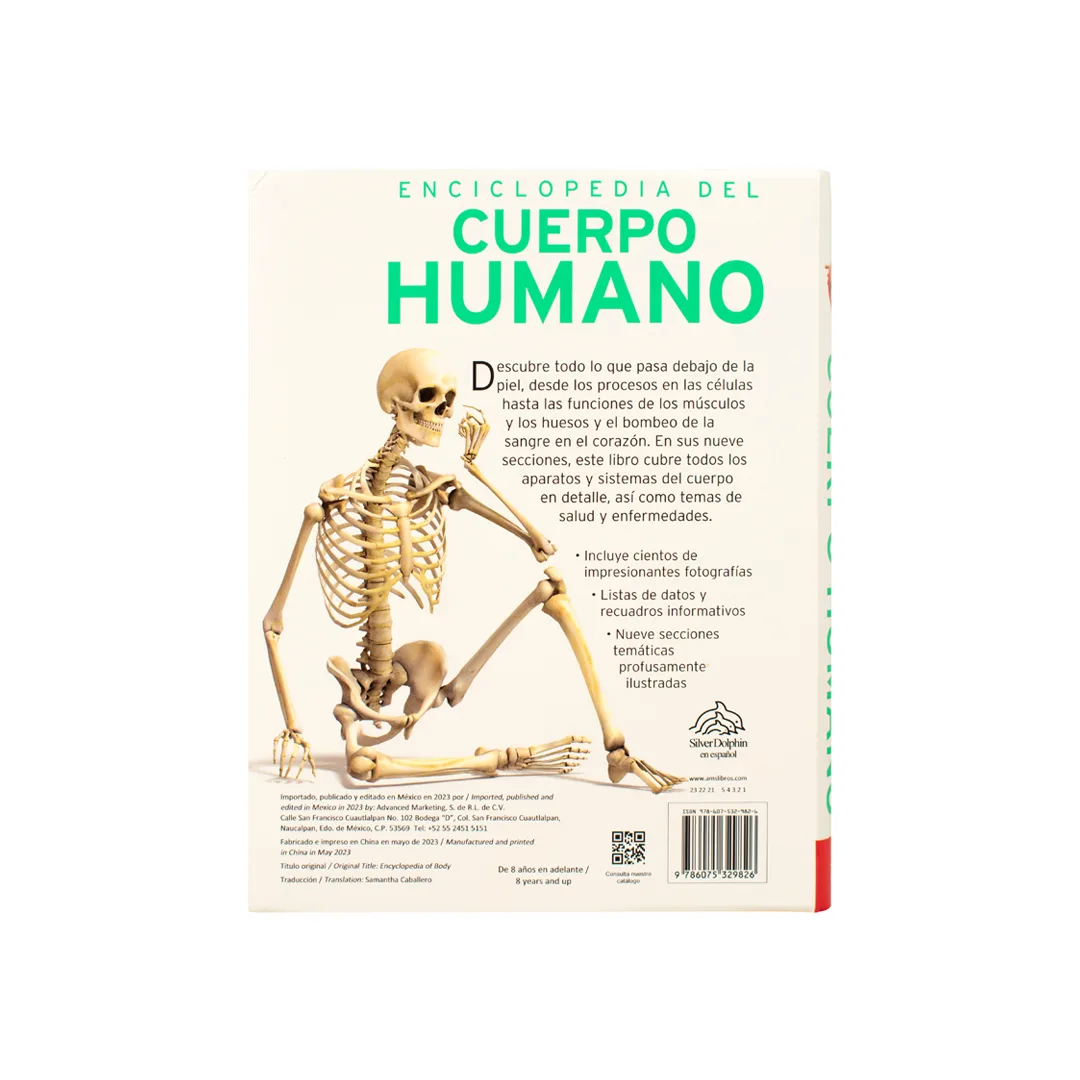 Enciclopedia infantil 384 Paginas enciclopedia del cuerpo humano - 9786075329826-3