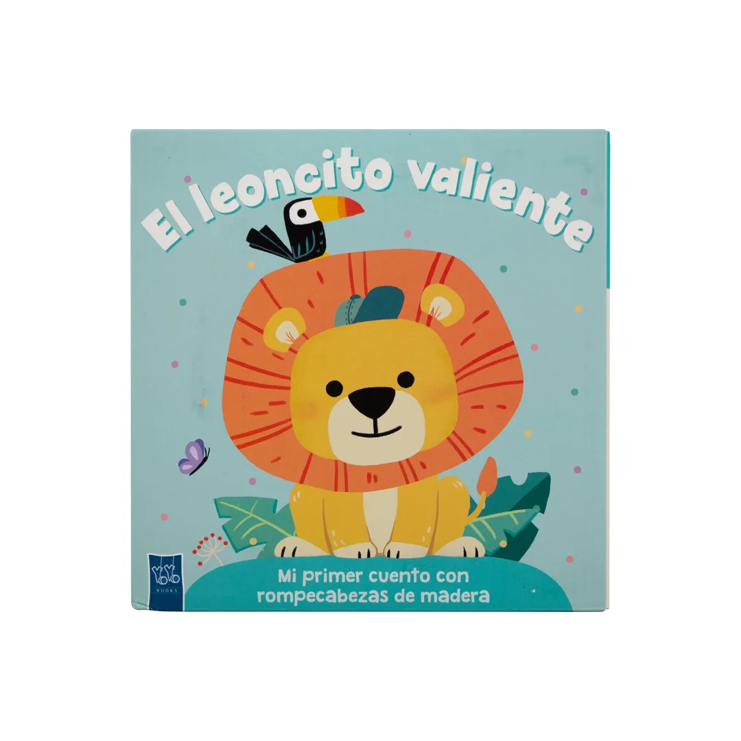 Libro Infantil Mi primer cuento con rompecabezas de madera El leoncito valiente - 9789465246611-2
