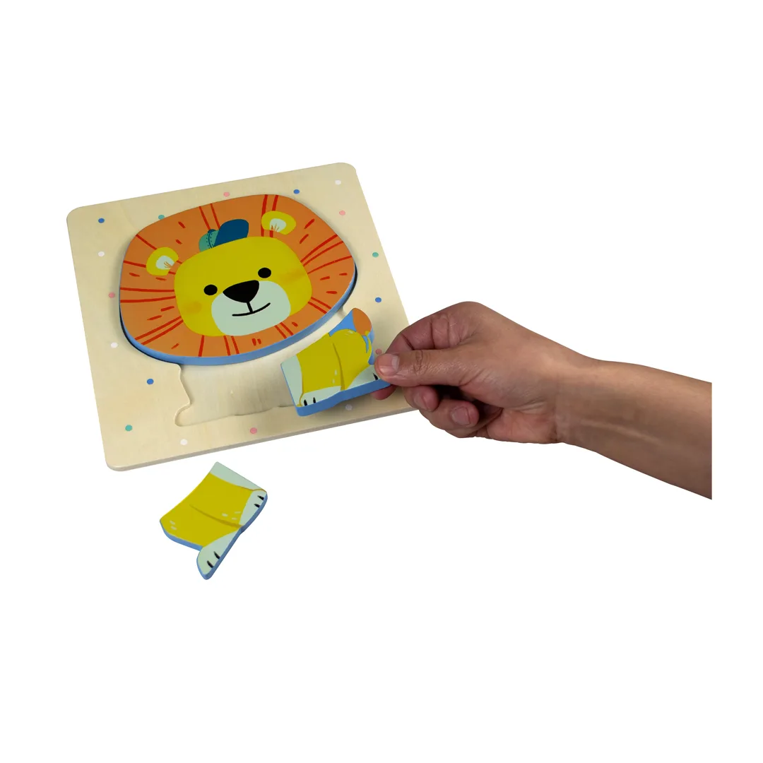 Libro Infantil Mi primer cuento con rompecabezas de madera El leoncito valiente - 9789465246611-4