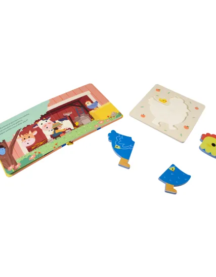 Libro Infantil Mi primer cuento con rompecabezas de madera Los amigos de la gallina - 9789465246604-1