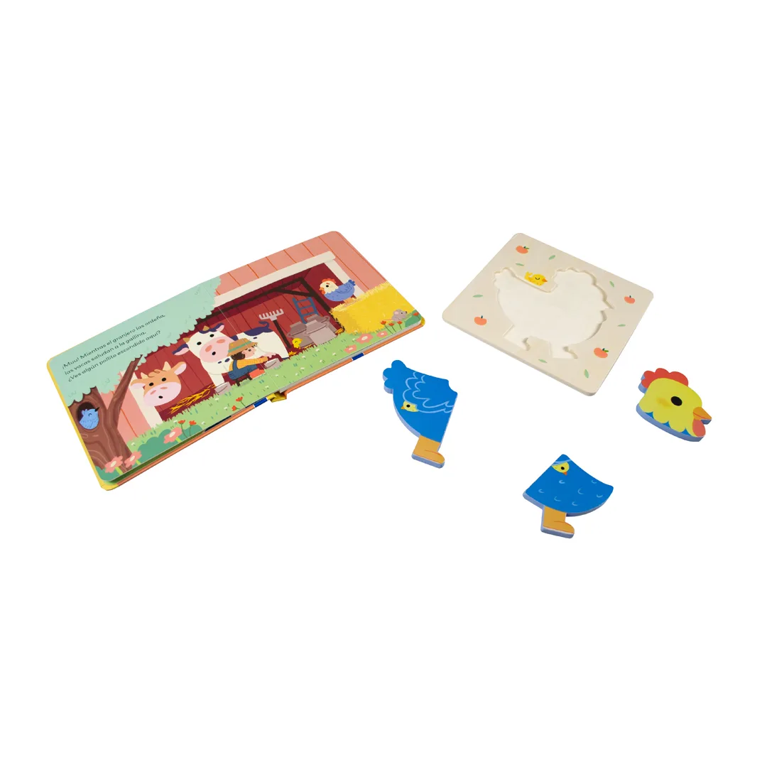 Libro Infantil Mi primer cuento con rompecabezas de madera Los amigos de la gallina - 9789465246604-1