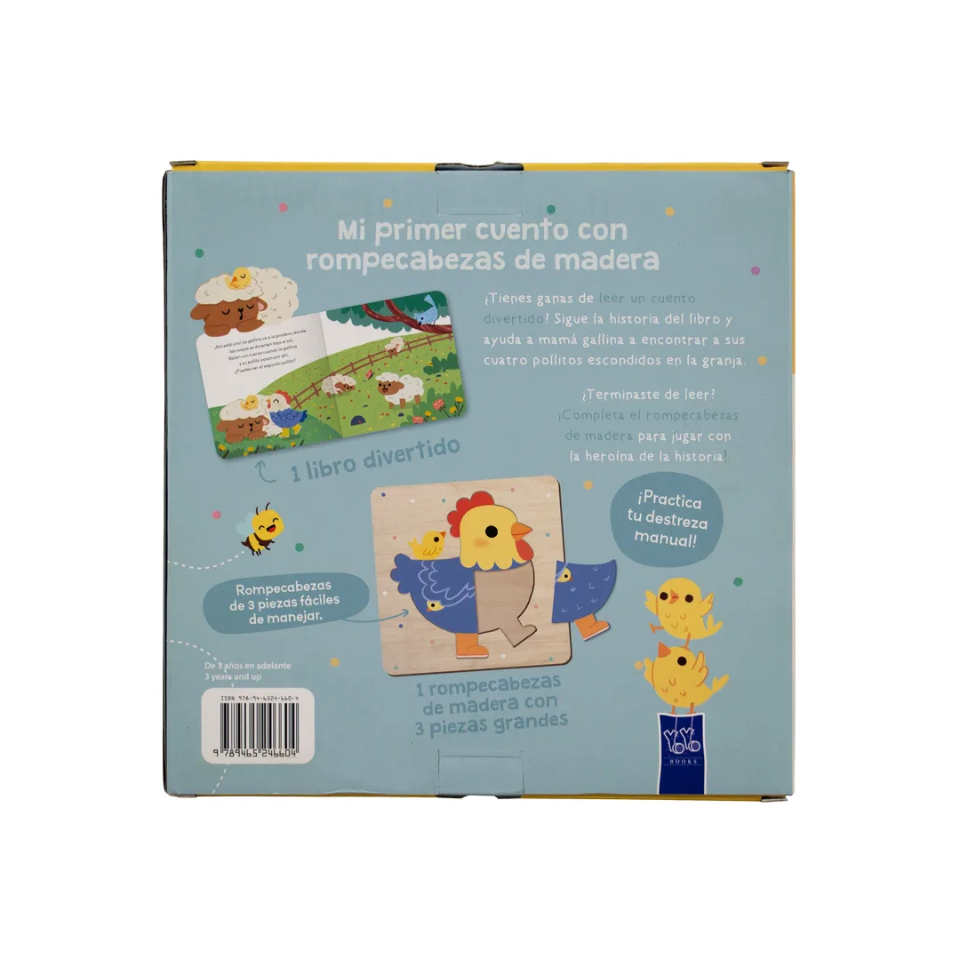 Libro Infantil Mi primer cuento con rompecabezas de madera Los amigos de la gallina - 9789465246604-3