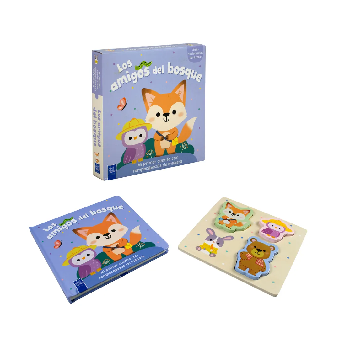 Libro Infantil Mi primer cuento con rompecabezas de madera Los amigos del bosque - 9789465246598-5